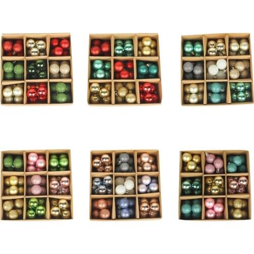 Home Hanging Pendant Ball Glitter Christmas Tree Ball Ornaments Gift Xmas Holiday Decoration Ball Home Party Pendant