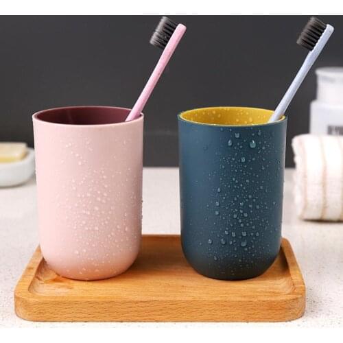 Simple Nordic Travel Portable Washing Cup Bathroom Sets Plastic Toothbrush Tumblers Tooth Brush Storage Organizer