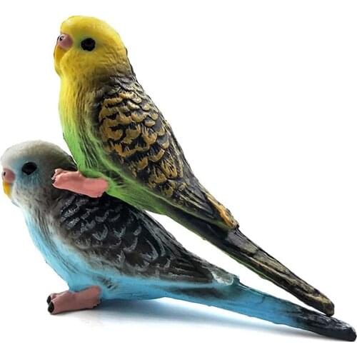 Handmade Simulation Parrot Creative Figurines Miniatures Figurine Ornament Animal Bird Garden Prop Crafts Decoration