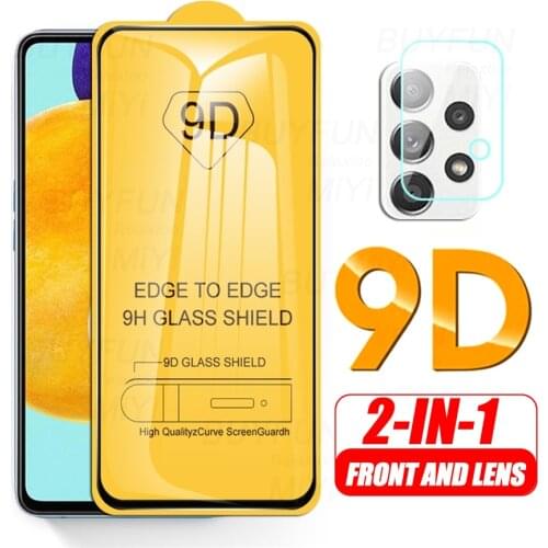 9D Full Glue Protective Glass For Samsung Galaxy A02 A12 A22 A32 A42 A72 4G 5G 2021 Camera Lens Protectors Cover On A 12 32 52