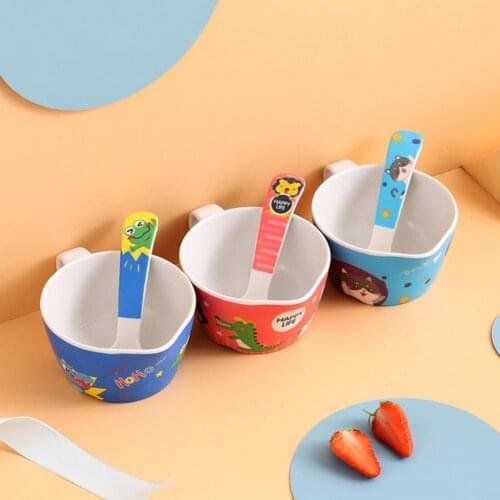 1 Set Baby Grinding Bowl Handle Design Multi-use BPA Free Fruits Vegetables Handmade Spoon Set Food Grade Material Utensils