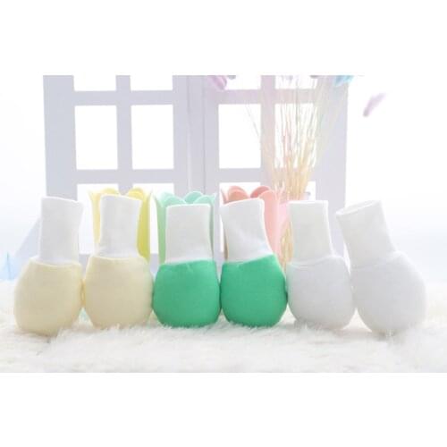 1 Pair Unisex Baby Anti-Scratch Gloves Newborn Boys Girls Toddler Warm Keeping Cotton Gloves