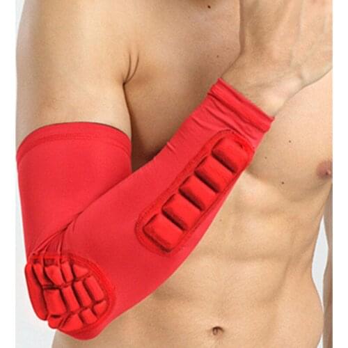 1 Pair Compression Arm Sleeve Cycling Basketball Elbow Pads Crashproof Elbow Support Lengthen Breathable Elbow Protector