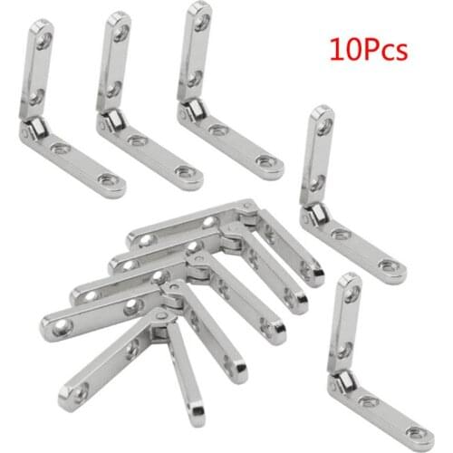 10Pcs/Bag 90 Degree Hinges Zinc Alloy Spring Hinge for Wooden Box Jewellery Case L4MB