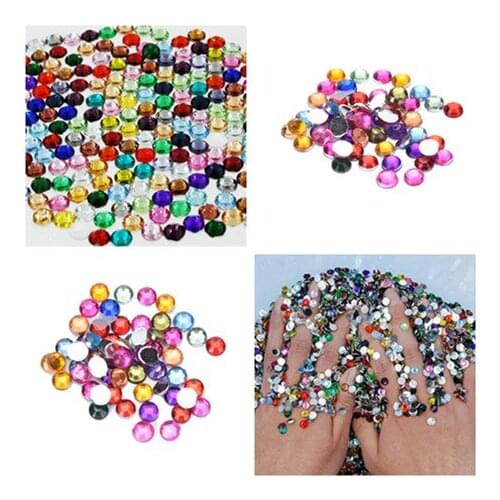 1000Pcs/lot Mixed Color Nail Art Glitter Rhinestones Acrylic Round Glitter for Nail Art Makeup and DIY Nail Tool Decoration