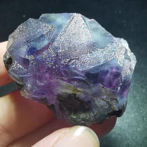36.8gNatural rare dream purple fluorite mineral specimen stone and CRYSTAL HEALING CRYSTAL QUARTZ GEM home decoration ornaments