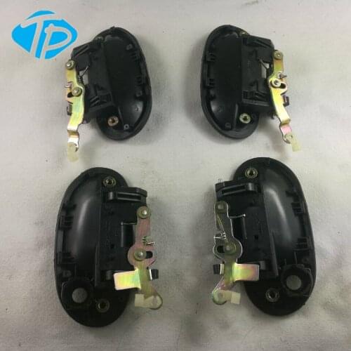 4 pcs Accent 95-99 Outside Door Handle Black Front rear Left right 82650-22000 82650 22000 8265022000