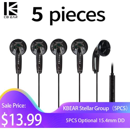 KBEAR Stellar 5PCS Optional 15.4mm Dynamic Driver HIFI Earphone In Ear Monitor Japanese PPS Flat Earbuds Headset Sport Headphone