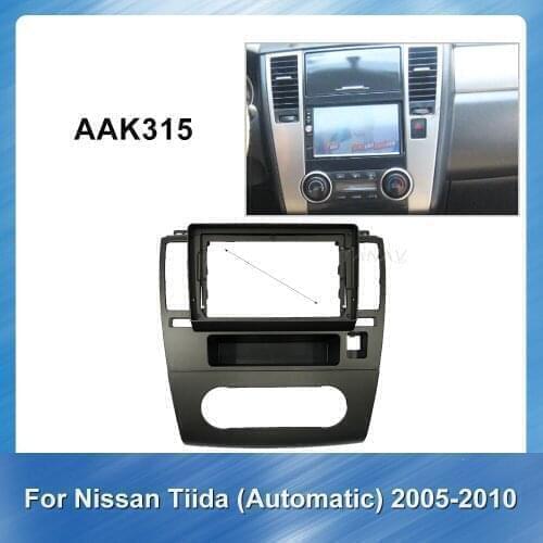 Car Radio audio car Stereo Fascia Frame Panel For Nissan Tiida 2005-2010 (automatic) Car Audio DVD Dash Install Kit Trim Fascias
