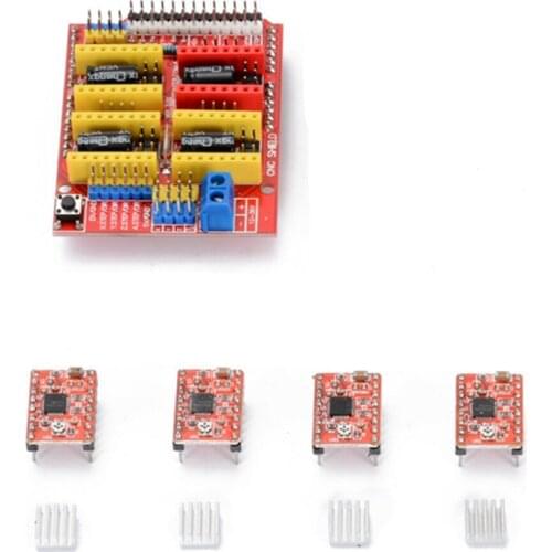 CNC shield v3 engraving machine / 3D Printer / + 4pcs A4988 driver expansion board for Arduino