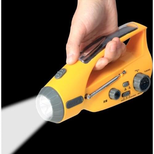 Crank Dynamo Radio, XLN-288DUS Crank Dynamo AM/FM Radio with Flashlight Hand Cranking Rechargeable Emergency Flashlights