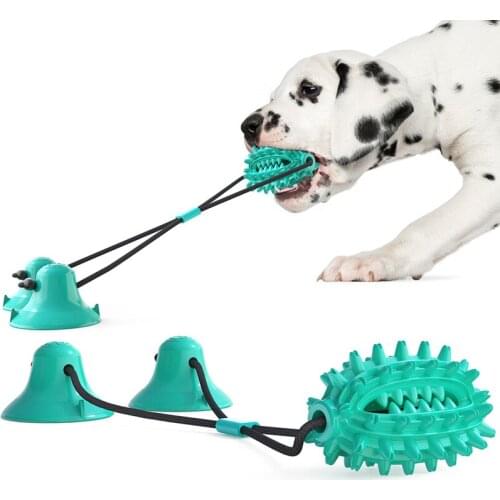 Dog Toys Double Sucker Fairy Balls Molar Ball Sucker + Molar Toy Pet Oral Cleaning Toy TPR Material + Polyester Rope