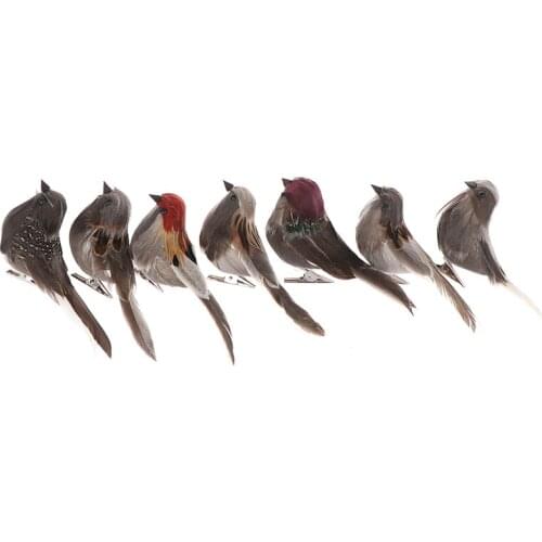 1pc Artificial Bird Foam Vividly Feather Mini Tit Craft Birds Emulation Decoration Bird Model DIY Artificial Sparrow