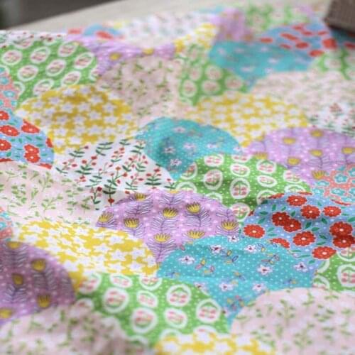 Graceful Zakka Flower & Leaf Printed Cotton Linen Fabric 50x70cm Floral Fabric Patchwork DIY Sewing Curtain Tablecloth Pillow