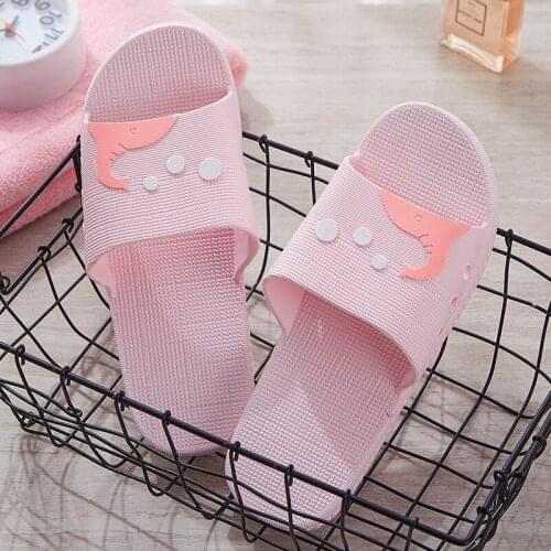 Indoor Women Elephant Slippers Bathroom Non-slip Home Slides Couple Soft Flat Flip Flop Summer Ladies Casual Beach Shoes Sandals