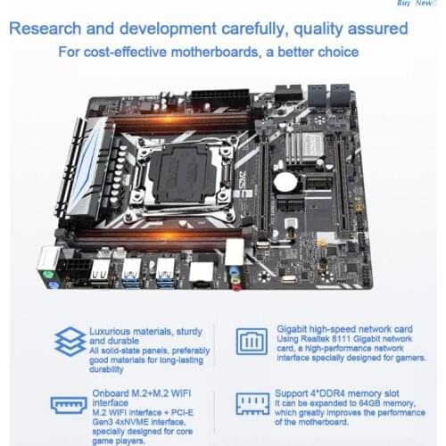 20CE x99 Gt Motherboard Set With Xeon E5 2620V3 LGA2011-3 Support WIFI DDR4 ECC REG
