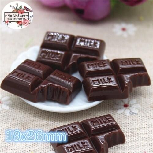 Miniature Food chocolate sweet candy 10PCS 19x26mm Resin Flatback Cabochon Art Supply Decoration Charm Craft