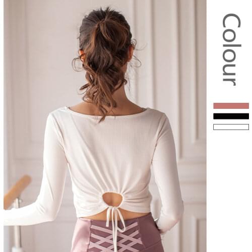 2021 new high-elastic waist-less yoga wear fitness wear long-sleeved sports top cover ladies fitness wear