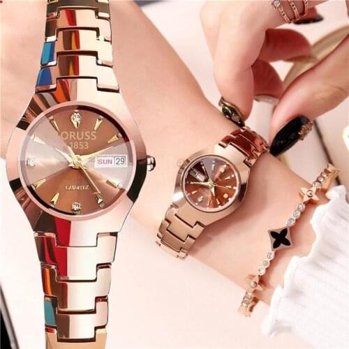 2021 New Womens Watch Student Steel Belt Korean Style Trendy Simplicity Fashion Waterproof Leisure Luxury Quartz Womens Watch
