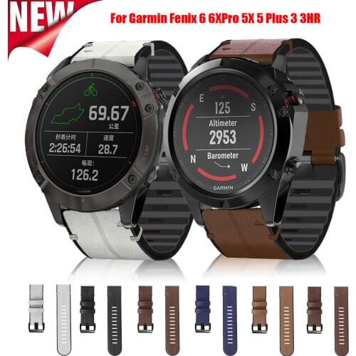 New Smart Silicone+Leather Replacement Strap For Garmin Fenix 6 6X 6X Pro 5 5X Plus 3 3 HR Forerunner 935 Wristband Band 22 26mm