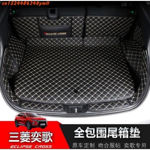 For Mitsubishi Eclipse Cross 2018 2019 High-quality leather Full-enclosed 3D car trunk mat modified boot mat Car-Styling