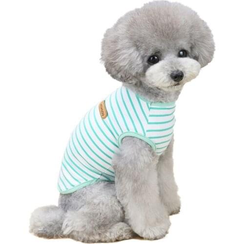 Stripe Dog Shirt Dog Clothes For Small Dogs Summer Chihuahua Tshirt Cute Puppy Vest Yorkshire Terrier Pet Clothes #2