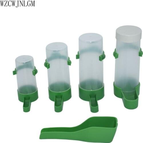 Parrot Bird Drinker Feeder Watering Plastic with Clip for Aviary Budgie Cockatiel 60ml 90ml 140ml 150ml 20pcs