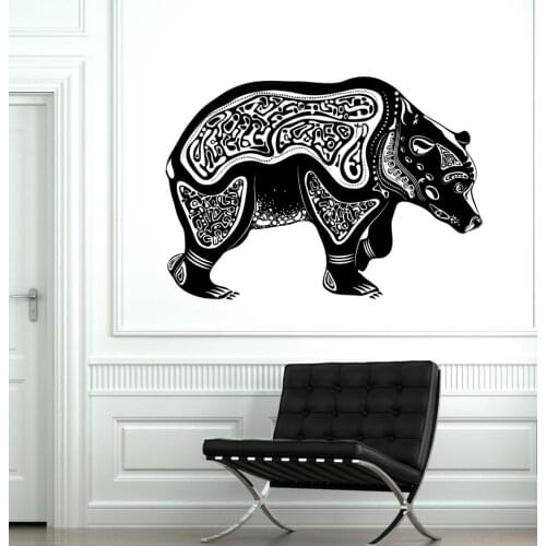 Removable Wall Vinyl Bear Russian Symbol Animal Ornament Mural Vinyl Decal Sticker Home Decoration Wall Mural W-108