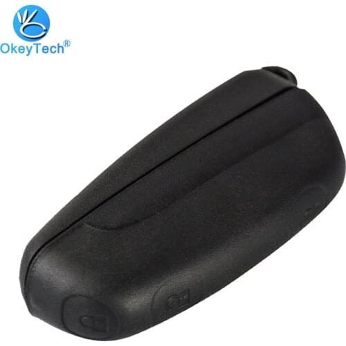 OkeyTech Replacement Smart Car Key Shell Black Cover Fob Case Keyless Entry 3 Button for Saab 9-3 9-5 93 95 Remote Key Shell