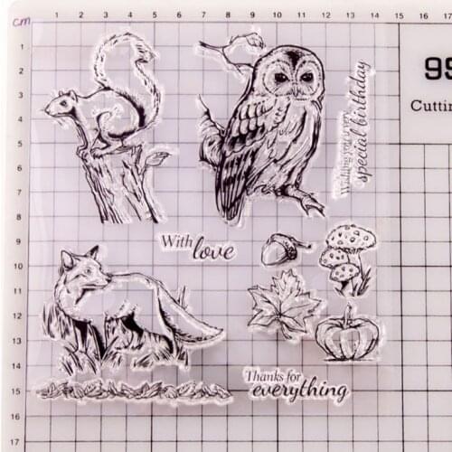 Owl Wolf Silicone Clear Seal Stamp DIY Scrapbooking Embossing Photo Album Decorative Paper Card Craft Art Handmade Gift E56C