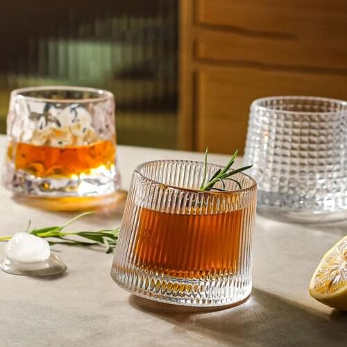 Whisky Tumbler Cup Spinning Beer Glass Durable Martini Glass Tequila Shots Glass Whisky Glass Old Fashion RUM Glass
