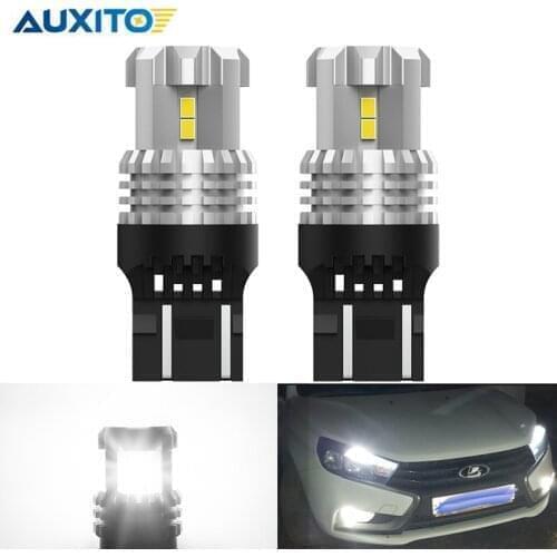 For LADA Lada Kalina Granta Vesta DRL LED Bulbs SRCK 7443 7444 T20 W21/5W LED Lamp Extremely Bright 12 LEDs 3020-EX White Red