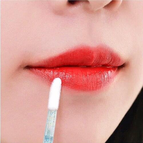 50pc/bag Delicate Disposable Lip Brush Portable Lipstick Lip Glaze cotton swab Women professional Auxiliary Make Up Simple Tools