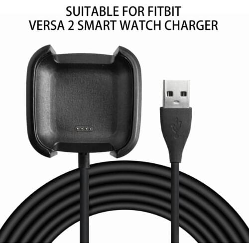 Watch Charger For Fitbit Versa USB Charging Dock Base 1M USB Cable Charging For Fitbit Versa Watch Portable Power Adapter Holder