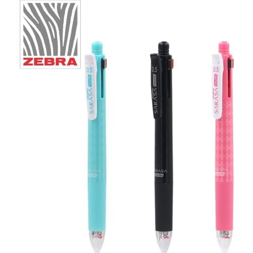 1Pcs UNI Zebra Multifunctional Gel Pen J4SA1 Students Use Four-color Conversion Pen +0.5mm Automatic Pencil To Write and Draw