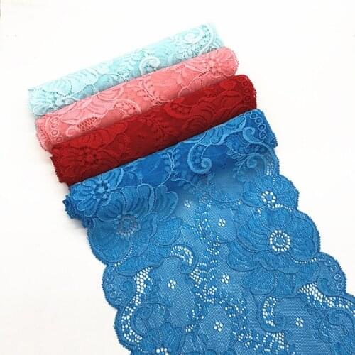 1Yard 18cm Elastic Lace Trim Fabric Supplies Handmade DIY Sewing Crafts Garment Underpants Bra Materials Accessories