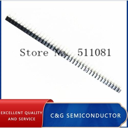 10pcs 2.54mm pitch round holes round pins 1*40 female socket 2.54 mm Strip Tin PCB Panel IC Breakable