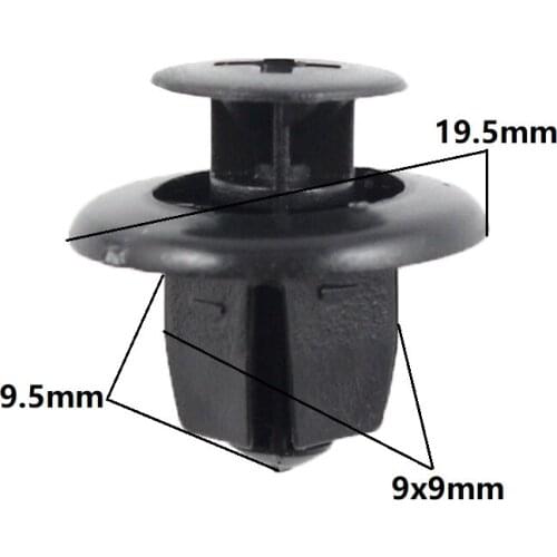 100Pcs Car Accessories Retaining Clip 9mm Hole For Toyota Bumper Radiator Grill Fastener Clip