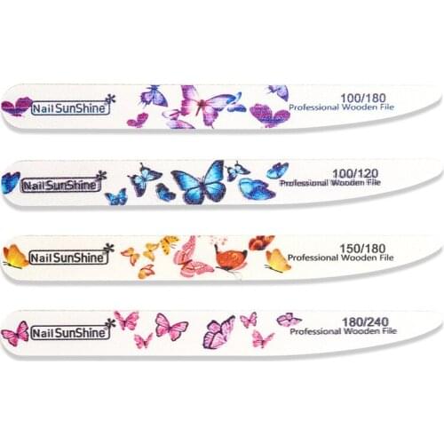 100pcs Mix Nail Files Strong Sandpaper Washable Nails Buffer Emery Board 80/100/150/180/240/Grit Lime a ongle Manicure Polisher