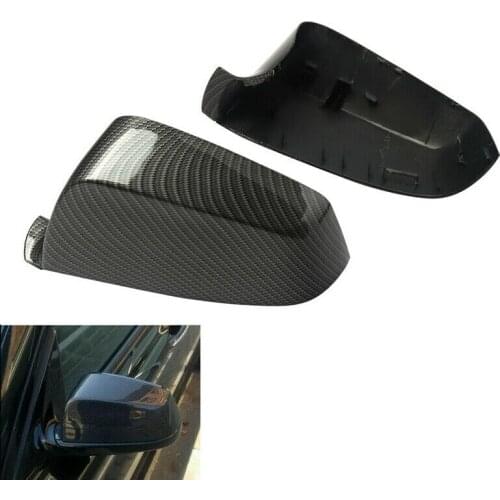 2Pcs/Set Side Rear View Mirror Cover Carbon Fiber Rearview Side Mirror Cover Caps for BMW-E60 F10 F18 F11 F01 F02