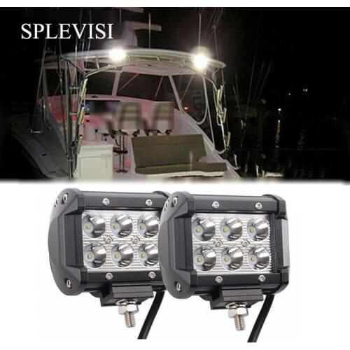 2x 12V 18W Spot LED Marine Spreader Light Yacht Marine Boat Stair Deck Mast Lamp Trailer Interior & Exterior Lighting