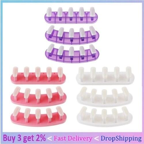 1/3pcs Nail Art Display Holder Practice Training Nail Polish Display Stand with 15pcs Nail Tips DIY Nail Art Salon Tools