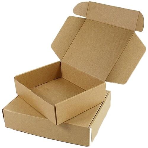 50Pcs Small Gift Paper Box 3-Layer Corrugated Box Jewelry Craft Cardboard Carton Thicken Paper Box Mailers 16 Sizes