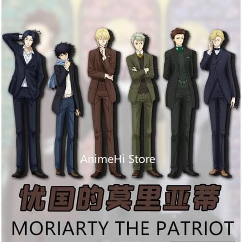 Anime MORIARTY THE PATRIOT Action Figure Cosplay Toys William James Moriarty Sebastia Acrylic Dolls Stand Model 15cm