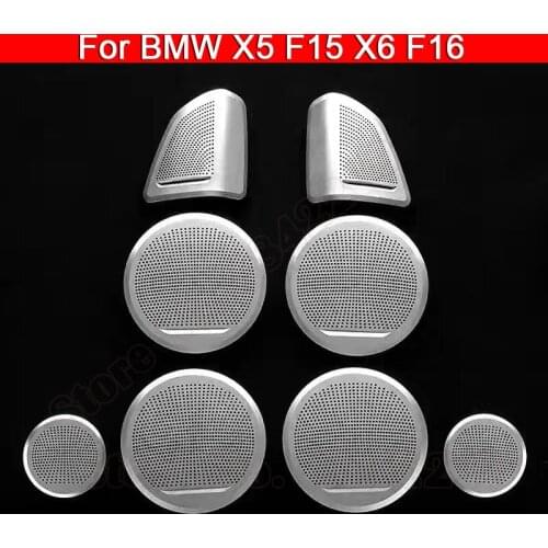 Car BO Tweeter Speaker Cover Auto Trim Door Audio Loudspeaker Cover Decorative Advanced Panel Interior For BMW X5 F15 X6 F16