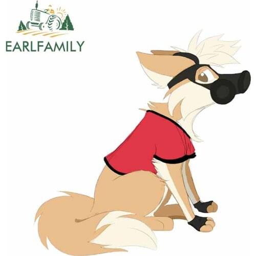EARLFAMILY 13cm x 12.3cm for Animal Dog Car Stickers and Decals Fashion DIY Waterproof 3D Decoration Suitable for VAN RV