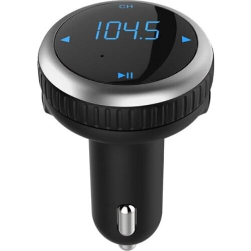 Bluetooth Car Kit FM Transmitter MP3 Audio Player Handsfree Voltage Detection Function 5V 2.1A Dual USB Car Charger Accessories