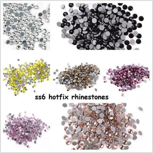 Big Bag All Colors SS6 High Quality Hot Fix Rhinestone 10cuts Crystal Stones Flatback Nail Rhinestoens For Clothes