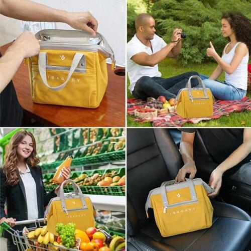 Brand New Style Portable Oxford Waterproof Lunch Insulated Cooler Picnic Thermal Carry Storage Bag Zipper Lunch Boxs Bags