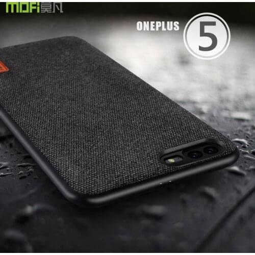 Oneplus 5 Case Cover MOFi One Plus 5 Back Case OP5 Soft Silicone Edge Case For 1+5 Full Cover Fabrics Textile Business Case 6.01